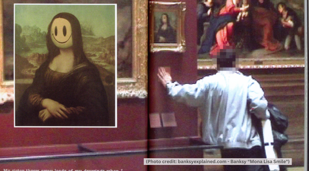banksy mona lisa smile