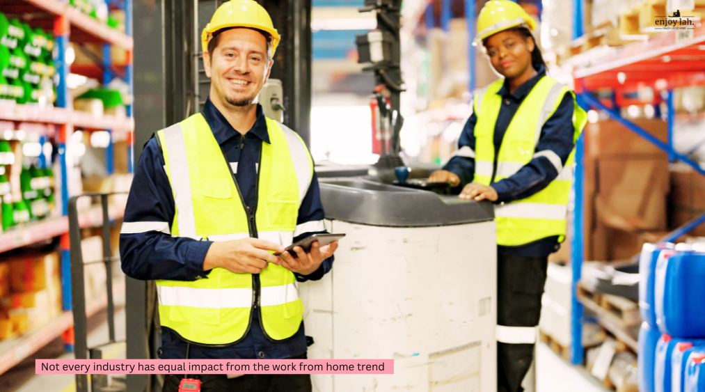 Not every industry has equal impact from the work from home trend